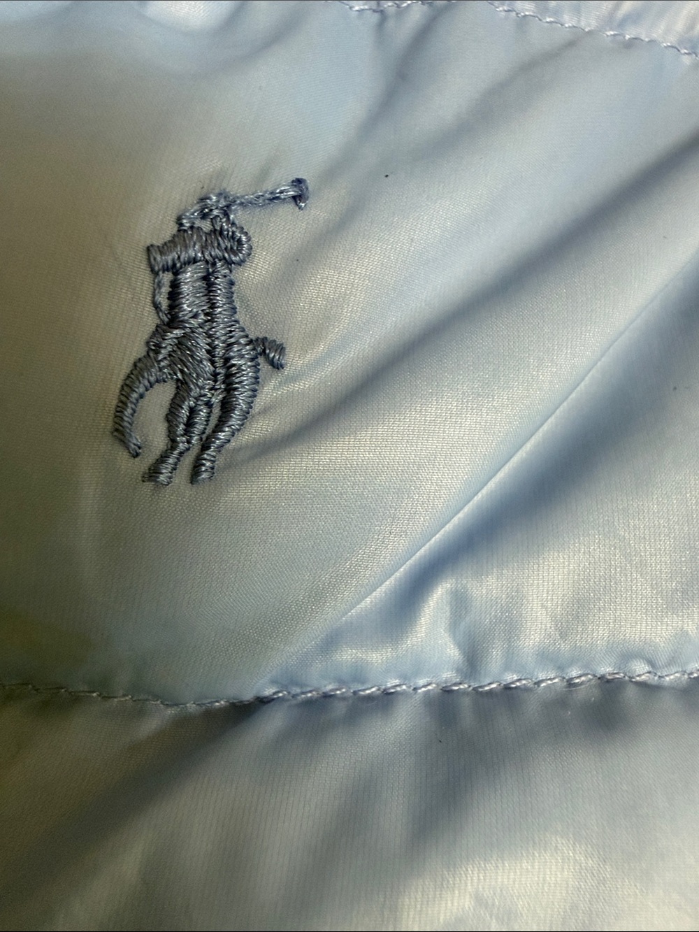 Polo by Ralph Lauren Baby Blue Hooded Puffer Jacket - Picture 3 of 11
